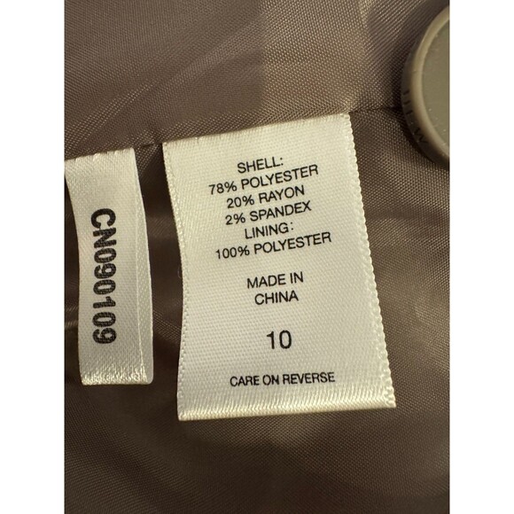 NWT New York & Company Stretch Tan Blazer Sz 10 Career Office Business Jacket - Picture 9 of 9